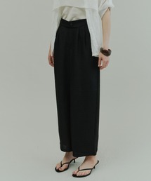 Linen-Look Slub Barrel-Leg Pants / リネンライクスラブバレルレッグ
