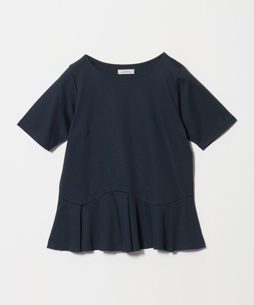 green label relaxing（グリーンレーベルリラクシング）の「スムース イレヘム ペプラム カットソー 接触冷感（Tシャツ/カットソー・レディース・ブラック/ホワイト/ネイビー・FREE）」の16枚目の写真