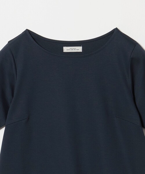green label relaxing（グリーンレーベルリラクシング）の「スムース イレヘム ペプラム カットソー 接触冷感（Tシャツ/カットソー・レディース・ブラック/ホワイト/ネイビー・FREE）」の18枚目の写真