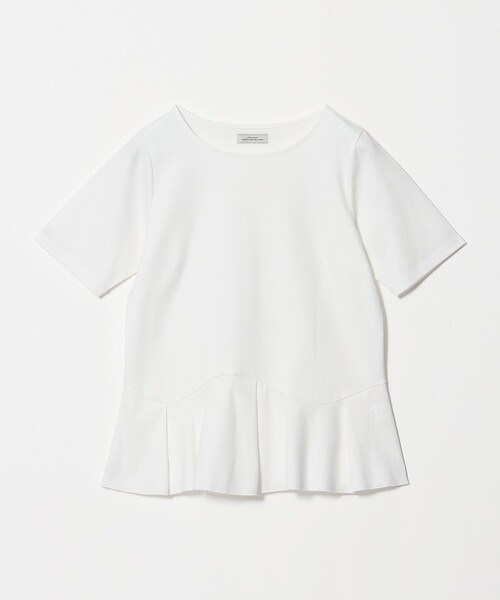 green label relaxing（グリーンレーベルリラクシング）の「スムース イレヘム ペプラム カットソー 接触冷感（Tシャツ/カットソー・レディース・ブラック/ホワイト/ネイビー・FREE）」の22枚目の写真