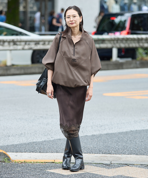 UMBRO（アンブロ）の「【UMBRO×JS】 HALFZIP（その他アウター・レディース・ブラウン/アイボリー・FREE）」の11枚目の写真