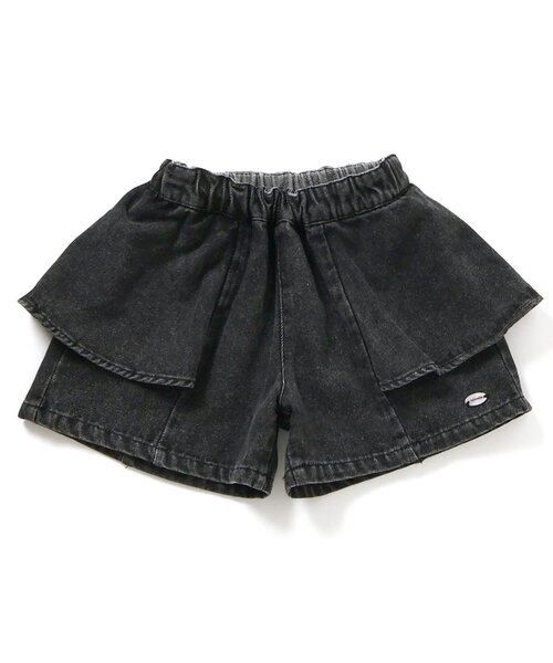 apres les cours（アプレレクール）の「【リンク】サイドフレアショートパンツ（その他パンツ・キッズ・グレー/ブルー/その他3・120/80/140/130/110/100/90）」の2枚目の写真