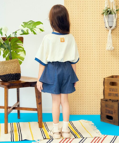 apres les cours（アプレレクール）の「【リンク】サイドフレアショートパンツ（その他パンツ・キッズ・グレー/ブルー/その他3・120/80/140/130/110/100/90）」の5枚目の写真