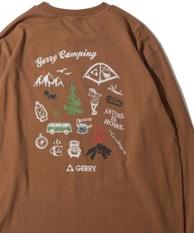 【GERRY】ワンポイント刺繍＆バックプリントロングスリーブクルーネックTシャツ