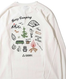 【GERRY】ワンポイント刺繍＆バックプリントロングスリーブクルーネックTシャツ