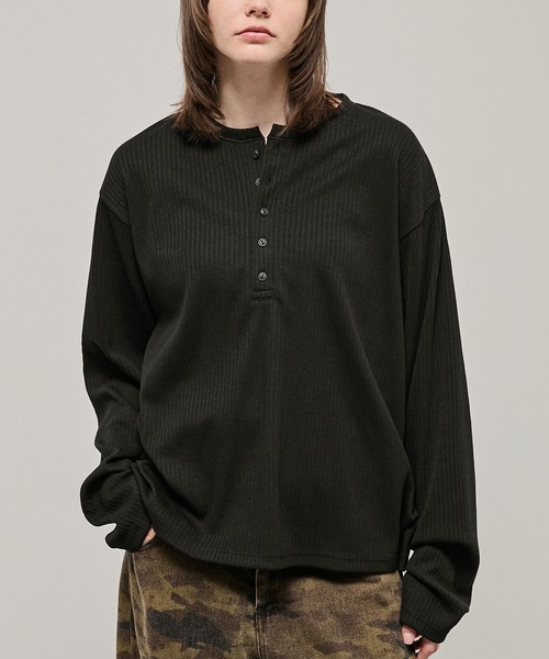 Alfred Alex Military Ribbed Henley T‑Shirt / тактическая рубашка Henley с длинным рукавом