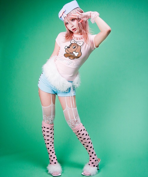 GALFY(ガルフィー)の「【GALFY/ガルフィー】キラピカラブリィTee(Tシャツ/カットソー・レディース・ホワイト/ブラック/ピンク・S/M)」の14枚目の写真