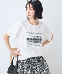 フォト&レタリングプリントTシャツ