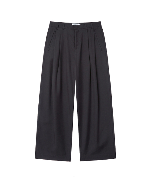 MISEKISEOUL MEN(ミセキソウルメンズ)の「Two tuck wide pants BLACK(その他パンツ・メンズ・その他・3)」の2枚目の写真