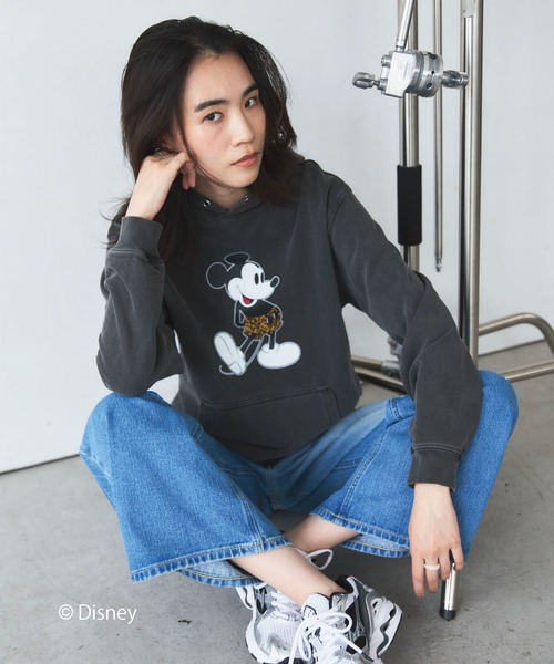 GOOD ROCK SPEED(グッドロックスピード)の「【GOOD ROCK SPEED】MICKY/Hoodie(パーカー・レディース・ブラック/サックスブルー/ホワイト・L)」の1枚目の写真