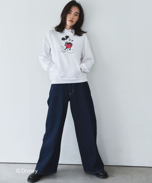 GOOD ROCK SPEED(グッドロックスピード)の「【GOOD ROCK SPEED】MICKY/Hoodie(パーカー・レディース・ブラック/サックスブルー/ホワイト・L)」の4枚目の写真