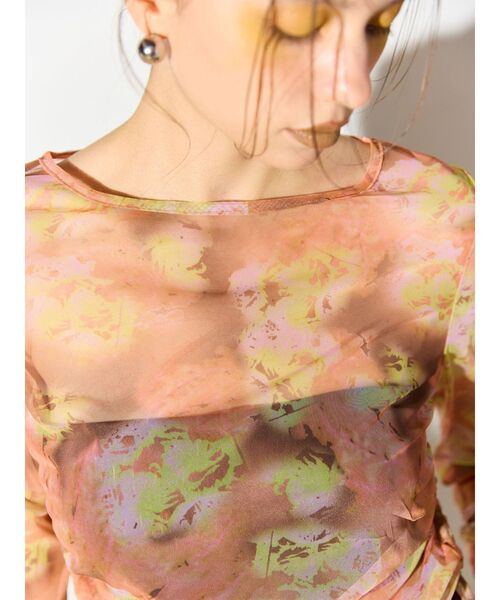 MURUA（ムルーア）の「【TONDABAYASHI RANコラボ】シアートップス（Tシャツ/カットソー・レディース・オレンジ/ピンク・FREE）」の16枚目の写真
