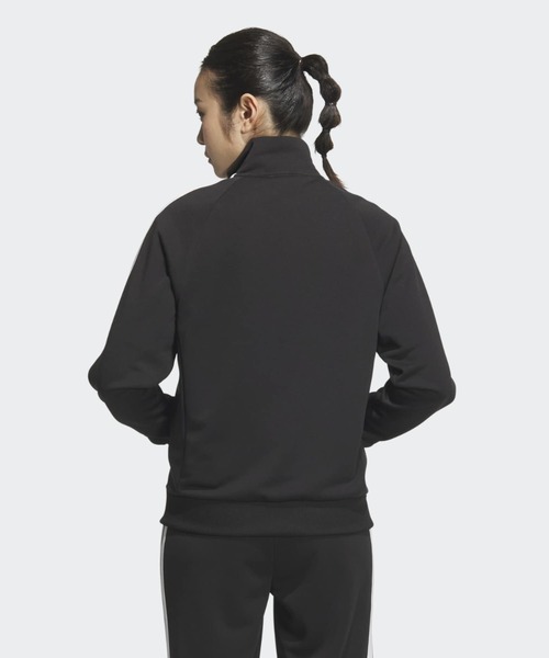 adidas(アディダス)の「スリーストライプス ルーズフィット ダブルニット トラックトップ / ジャージ / アディダス adidas(ジャージ・レディース・ブラック・X-SMALL/X-LARGE/SMALL/MEDIUM/LARGE/XX-LARGE)」の2枚目の写真