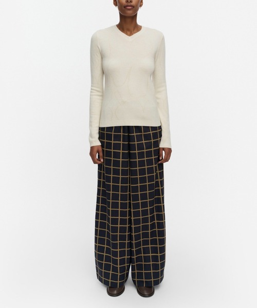 marimekko(マリメッコ)の「Ukkonen Iso Ruutu / pants(その他パンツ・レディース・ネイビー・SMALL)」の1枚目の写真