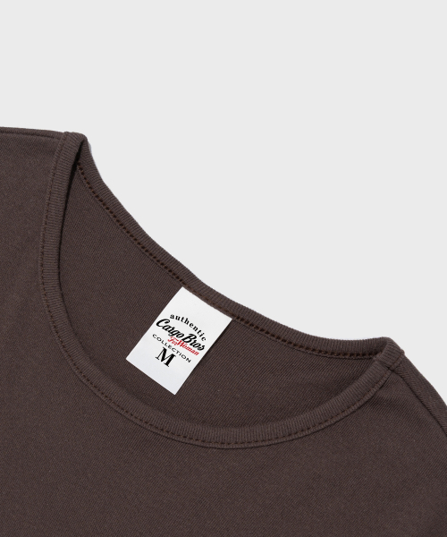 CARGOBROS FOR WOMAN(カーゴブロスフォーウィメン)の「エッセンシャルロゴショート半袖Tシャツ(ブラウン)(Tシャツ/カットソー・レディース・その他・FREE)」の3枚目の写真