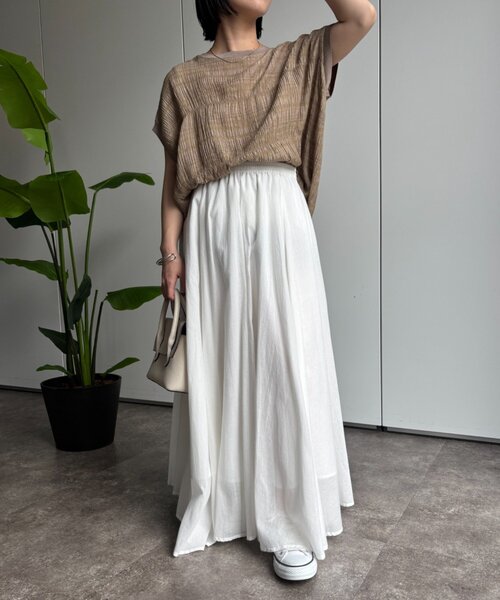 Jena espace merveilleux（ジェナ　エスパスメルヴェイユ）の「シャーリングブラウス（シャツ/ブラウス・レディース・グリーン/ベージュ/ブラック・FREE）」の10枚目の写真