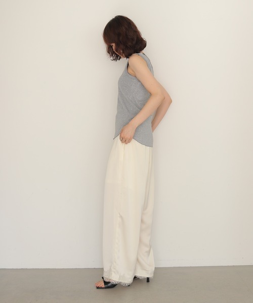 cheriella(シェリエラ)の「【cheriella】グリッターリブタンクトップ GLITTER RIB TANK TOP(Tシャツ/カットソー・レディース・グレー/オフホワイト/ライム・FREE)」の15枚目の写真