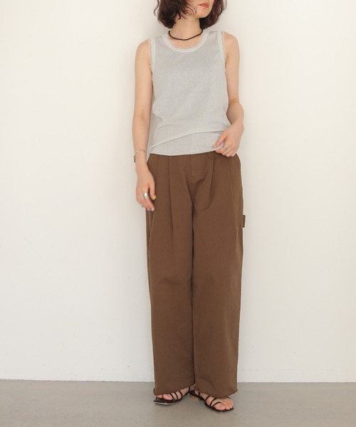 cheriella(シェリエラ)の「【cheriella】グリッターリブタンクトップ GLITTER RIB TANK TOP(Tシャツ/カットソー・レディース・グレー/オフホワイト/ライム・FREE)」の12枚目の写真
