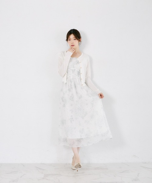 tocco closet（トッコ　クローゼット）の「ＵＶカット＆接触冷感＆花粉防止＆ハンドウォッシュ♪リボン釦シアーカーディガン（カーディガン/ボレロ・レディース・ブラック/オフホワイト/ピンクベージュ・M）」の17枚目の写真
