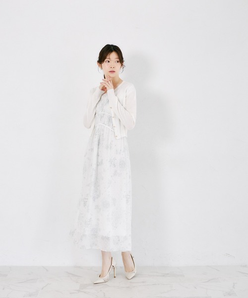 tocco closet（トッコ　クローゼット）の「ＵＶカット＆接触冷感＆花粉防止＆ハンドウォッシュ♪リボン釦シアーカーディガン（カーディガン/ボレロ・レディース・ブラック/オフホワイト/ピンクベージュ・M）」の18枚目の写真