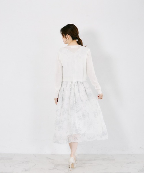 tocco closet（トッコ　クローゼット）の「ＵＶカット＆接触冷感＆花粉防止＆ハンドウォッシュ♪リボン釦シアーカーディガン（カーディガン/ボレロ・レディース・ブラック/オフホワイト/ピンクベージュ・M）」の19枚目の写真