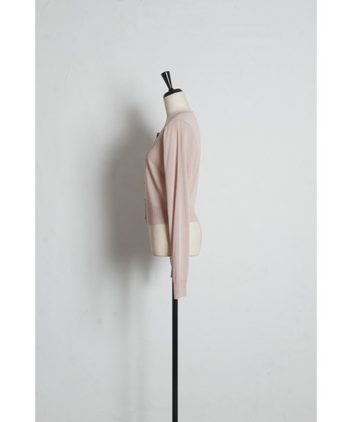tocco closet（トッコ　クローゼット）の「ＵＶカット＆接触冷感＆花粉防止＆ハンドウォッシュ♪リボン釦シアーカーディガン（カーディガン/ボレロ・レディース・ブラック/オフホワイト/ピンクベージュ・M）」の10枚目の写真
