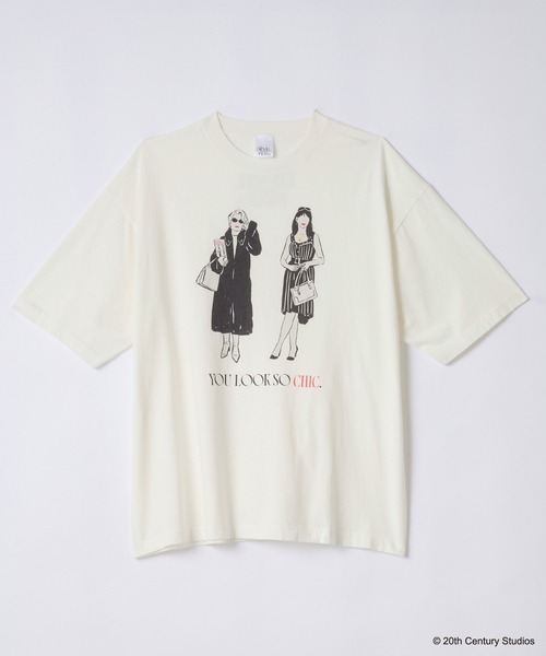 SLICK(スリック)の「【SLICK/スリック】THE DEVIL WEARS PRADA Printed T-shirt 02 / プラダを着た悪魔 ロゴプリントTシャツ / パウダー加工 / オーバーサイズ / ヴィンテージライク(Tシャツ/カットソー・メンズ・ブラック/ホワイト・3/2/1)」の12枚目の写真