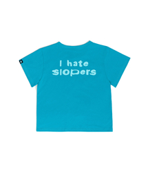 WHILE（ワイル）の「スロッパーヘイター クロップTシャツ (BLUE)（Tシャツ/カットソー）」
