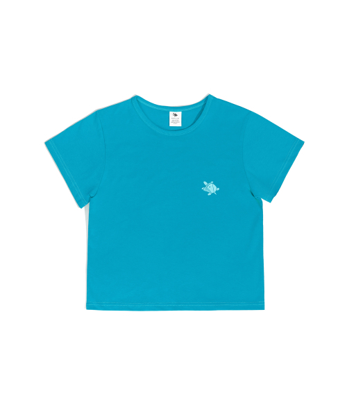 WHILE(ワイル)の「スロッパーヘイター クロップTシャツ (BLUE)(Tシャツ/カットソー・レディース・その他・FREE)」の2枚目の写真