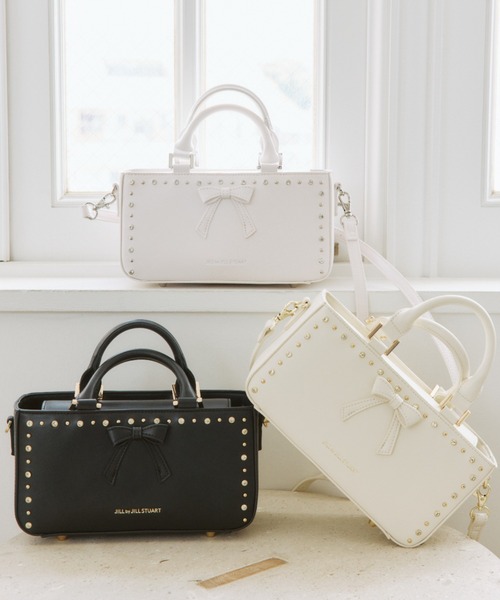 JILL by JILL STUART（ジルバイジルスチュアート）の「スタッズリボンバッグ（ショルダーバッグ・レディース・ホワイト/ブラック/ピンク・FREE）」の14枚目の写真