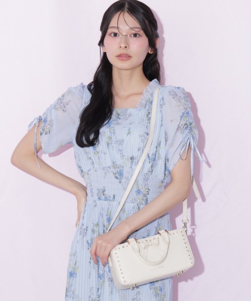 JILL by JILL STUART（ジルバイジルスチュアート）の「スタッズリボンバッグ（ショルダーバッグ・レディース・ホワイト/ブラック/ピンク・FREE）」の9枚目の写真