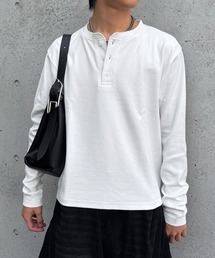 【26年秋冬新作】スパンリブヘンリーネック長袖Tシャツ