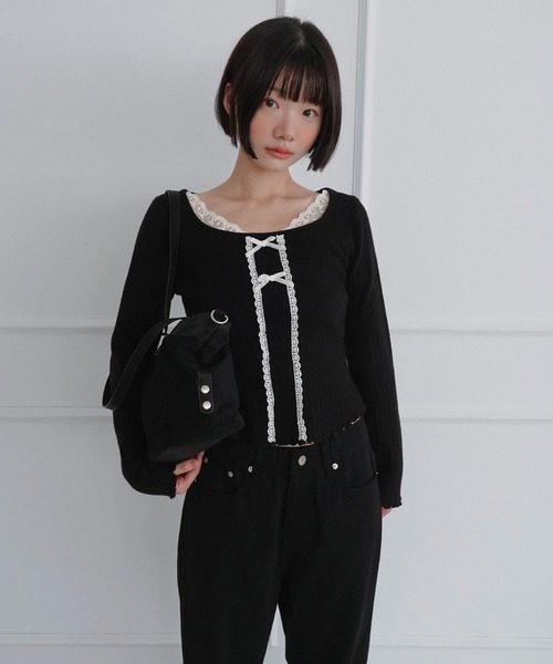 by muni:r（バイ ムニール）の「スクエア2WAYショルダーバッグ/2026 AW COLLECTION（ショルダーバッグ・レディース・ブラック/ベージュ/ブラウン/スカイブルー・FREE）」の6枚目の写真