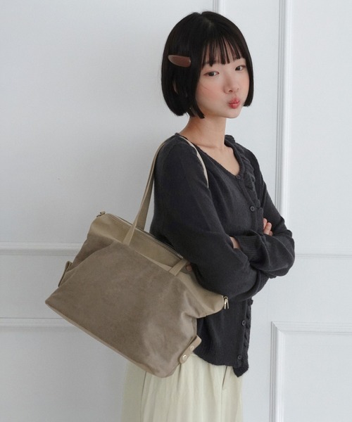 by muni:r（バイ ムニール）の「スクエア2WAYショルダーバッグ/2026 AW COLLECTION（ショルダーバッグ・レディース・ブラック/ベージュ/ブラウン/スカイブルー・FREE）」の13枚目の写真