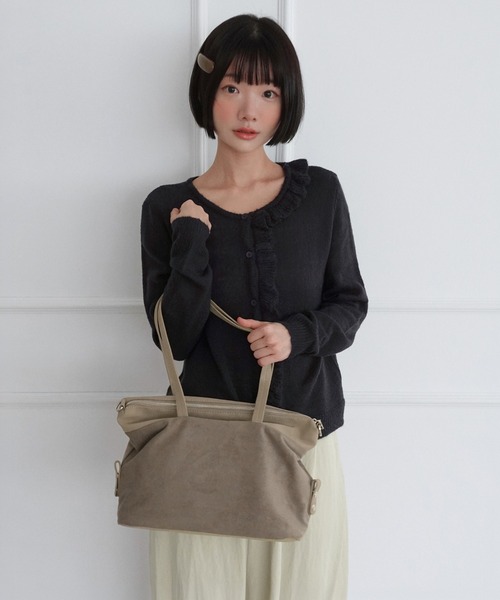 by muni:r（バイ ムニール）の「スクエア2WAYショルダーバッグ/2026 AW COLLECTION（ショルダーバッグ・レディース・ブラック/ベージュ/ブラウン/スカイブルー・FREE）」の16枚目の写真