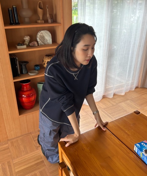 BROKEN BASE(ブロークンベース)の「Waffle Long-Sleeve Tee / ワッフルロングスリーブTee(Tシャツ/カットソー・メンズ・グリーン系/ネイビー系・LARGE/MEDIUM)」の12枚目の写真