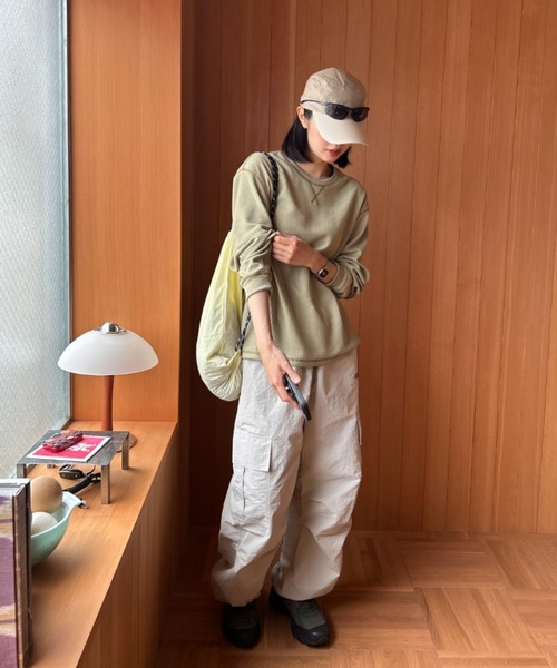 BROKEN BASE(ブロークンベース)の「Waffle Long-Sleeve Tee / ワッフルロングスリーブTee(Tシャツ/カットソー・メンズ・グリーン系/ネイビー系・LARGE/MEDIUM)」の22枚目の写真