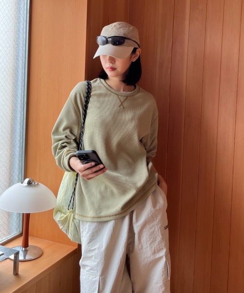 BROKEN BASE(ブロークンベース)の「Waffle Long-Sleeve Tee / ワッフルロングスリーブTee(Tシャツ/カットソー・メンズ・グリーン系/ネイビー系・LARGE/MEDIUM)」の21枚目の写真