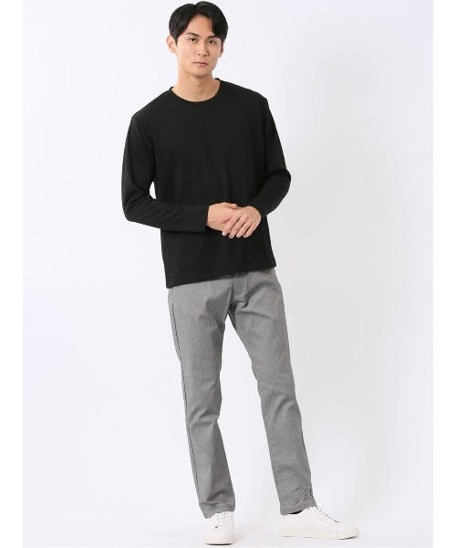 m.f.editorial(エムエフエディトリアル)の「パンツ メンズ ストレッチ スリム 5ポケット テーパード ソラーロ クロスストレッチ(チノパンツ・メンズ・ライトグレー/ネイビー・LARGE/MEDIUM/X-LARGE/S)」の5枚目の写真
