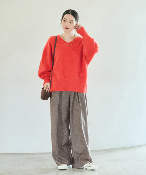 journal standard L'essage（ジャーナルスタンダードレサージュ）の「千鳥チェックパンツ（スラックス・レディース・ウッド・38/36）」の2枚目の写真