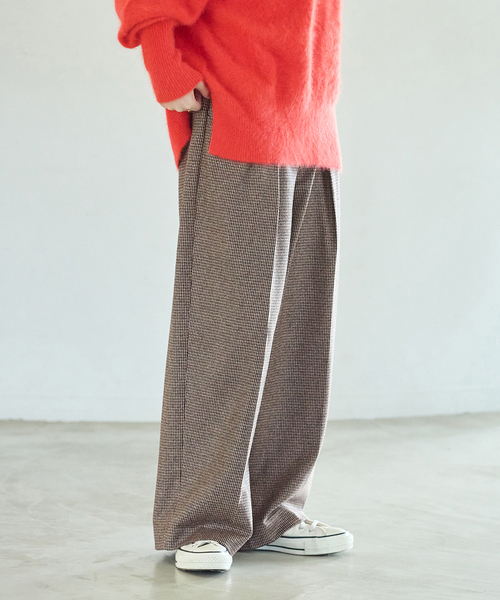 journal standard L'essage（ジャーナルスタンダードレサージュ）の「千鳥チェックパンツ（スラックス・レディース・ウッド・38/36）」の3枚目の写真