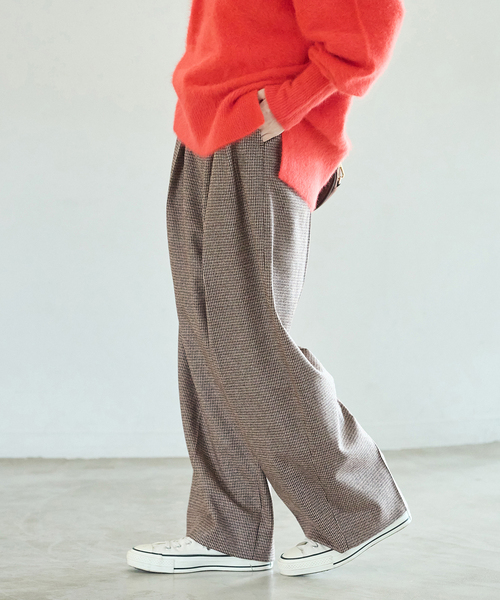 journal standard L'essage（ジャーナルスタンダードレサージュ）の「千鳥チェックパンツ（スラックス・レディース・ウッド・38/36）」の4枚目の写真