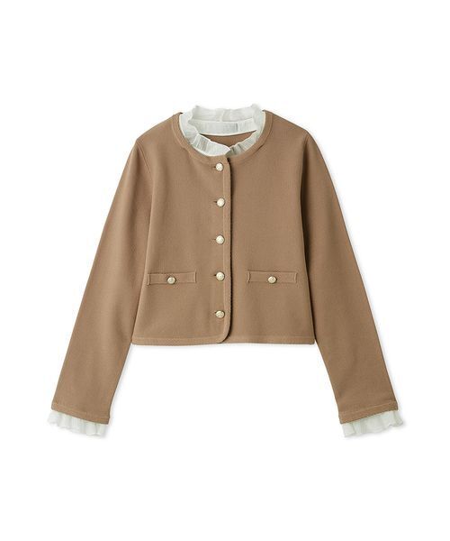 CELFORD(セルフォード)の「【WASHABLE】フリルデタッチャブルカーディガン(カーディガン/ボレロ・レディース・ミント/キャメル/ネイビー/チャコールグレー・F)」の4枚目の写真