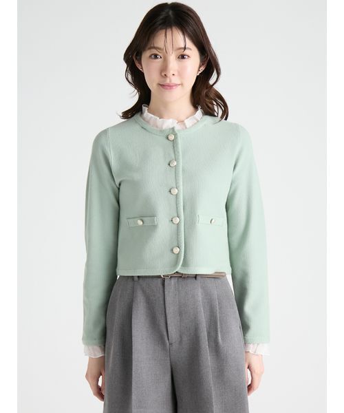 CELFORD(セルフォード)の「【WASHABLE】フリルデタッチャブルカーディガン(カーディガン/ボレロ・レディース・ミント/キャメル/ネイビー/チャコールグレー・F)」の7枚目の写真
