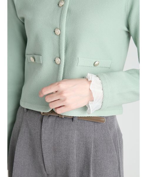 CELFORD(セルフォード)の「【WASHABLE】フリルデタッチャブルカーディガン(カーディガン/ボレロ・レディース・ミント/キャメル/ネイビー/チャコールグレー・F)」の11枚目の写真