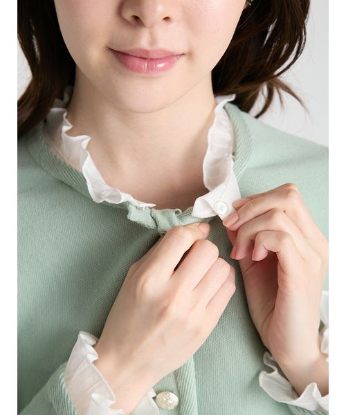 CELFORD(セルフォード)の「【WASHABLE】フリルデタッチャブルカーディガン(カーディガン/ボレロ・レディース・ミント/キャメル/ネイビー/チャコールグレー・F)」の15枚目の写真