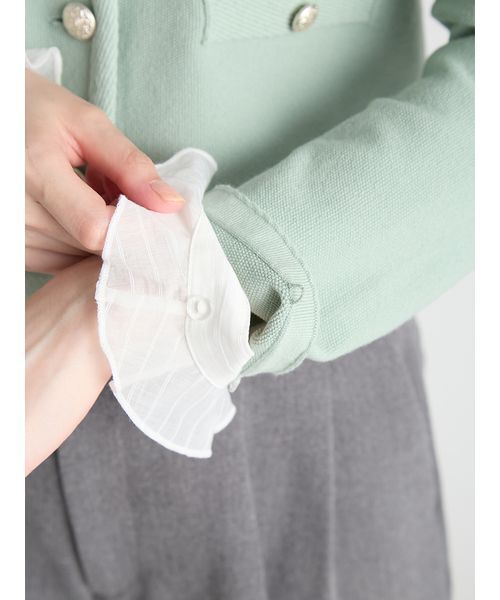 CELFORD(セルフォード)の「【WASHABLE】フリルデタッチャブルカーディガン(カーディガン/ボレロ・レディース・ミント/キャメル/ネイビー/チャコールグレー・F)」の16枚目の写真