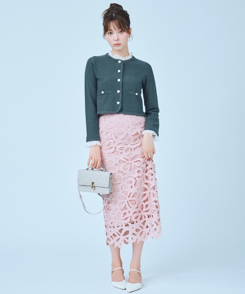 CELFORD(セルフォード)の「【WASHABLE】フリルデタッチャブルカーディガン(カーディガン/ボレロ・レディース・ミント/キャメル/ネイビー/チャコールグレー・F)」の5枚目の写真
