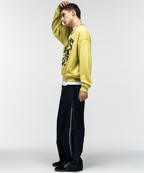 ILL'S(イルズ)の「2way SIDE ZIP BARREL-LEG DENIM PANTS / 2wayサイドジップバレルレッグデニムパンツ バギーパンツ ワイド サイドライン メンズ レディース ユニセックス(その他パンツ・メンズ・ブルー/グレー/ブラック・L/M)」の17枚目の写真