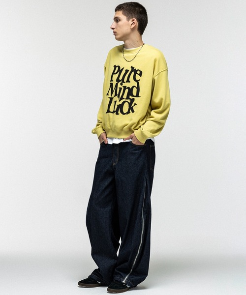 ILL'S(イルズ)の「2way SIDE ZIP BARREL-LEG DENIM PANTS / 2wayサイドジップバレルレッグデニムパンツ バギーパンツ ワイド サイドライン メンズ レディース ユニセックス(その他パンツ・メンズ・ブルー/グレー/ブラック・L/M)」の16枚目の写真